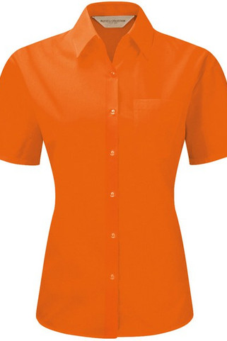 Russell Collection RU935F - LADIES SHORT SLEEVE POLYCOTTON EASY CARE POPLIN SHIRT