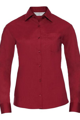 Russell Collection RU934F - Ladies' Long Sleeve Polycotton Easy Care Poplin Shirt