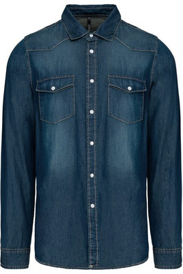Kariban K519 - MEN'S LONG SLEEVE DENIM SHIRT