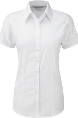 Russell Collection RU963F - Chemise Femme Manche Courtes À Chevrons