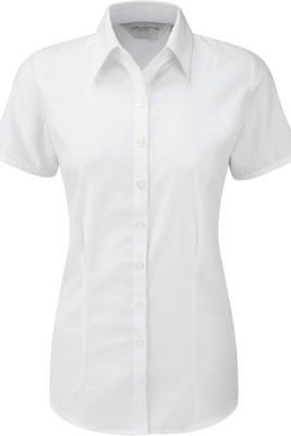 Russell Collection RU963F - Chemise Femme Manche Courtes À Chevrons
