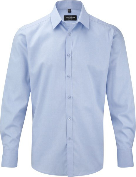 Russell Collection RU962M - Mens' Long Sleeve Herringbone Shirt
