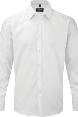 Russell Collection RU962M - Mens' Long Sleeve Herringbone Shirt