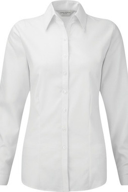 Russell Collection RU962F - LADIES LONG SLEEVE HERRINGBONE SHIRT