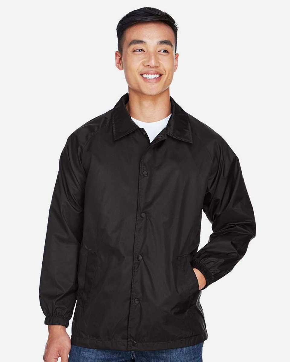 Harriton M775 - All-Weather Nylon Taffeta Staff Jacket with Jersey