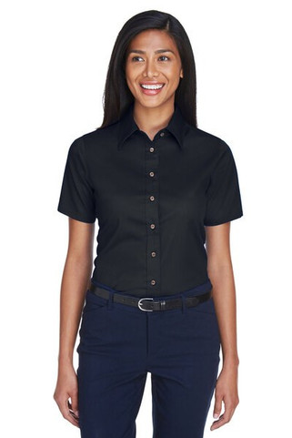 Harriton M500SW - Womens Stain-Release Twill Shirt with Wrinkle Resistance