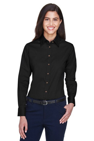 Harriton M500W - Womens Stain-Release Twill Shirt with Wrinkle Resistance