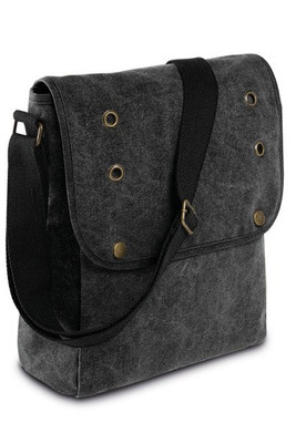 Kimood KI0302 - Vintage Canvas Schoudertas met Verstelbare Band