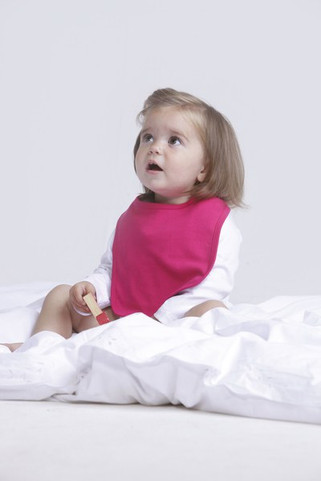 Larkwood LW082 - Soft Cotton Baby Bib with Velcro Closure