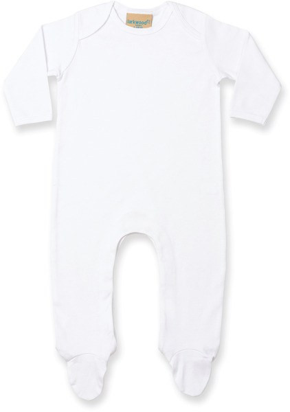 Larkwood LW053 - Cozy Cotton Contrast Baby Sleepsuit