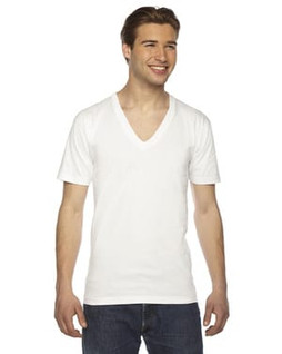 American Apparel 2456 - Unisex Fine Jersey Short-Sleeve V-Neck