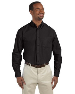 Harriton M510T - Chemise Tall 3.1 Oz. Popeline essentielle à manches longues