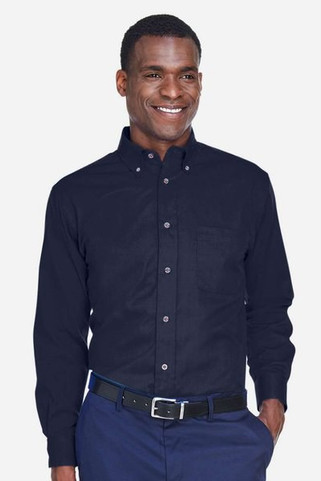 Harriton M500T - Mens Tall Easy Blend Long-Sleeve Twill