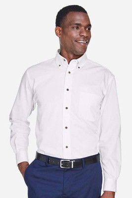 Harriton M500T - Men's Tall Easy Blend Long-Sleeve Twill