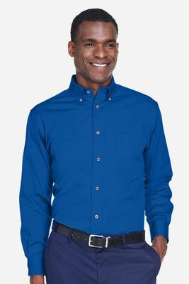 Harriton M500T - Men's Tall Easy Blend Long-Sleeve Twill