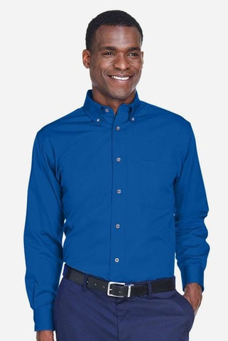 Harriton M500T - Mens Tall Easy Blend Long-Sleeve Twill