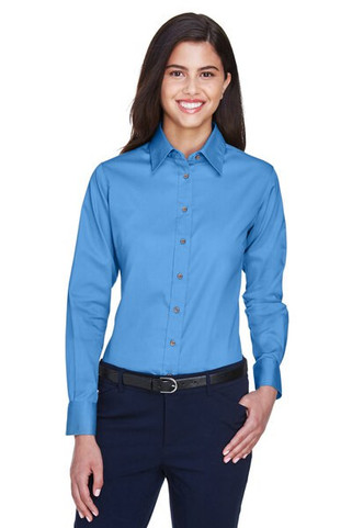 Harriton M500W - Womens Stain-Release Twill Shirt with Wrinkle Resistance