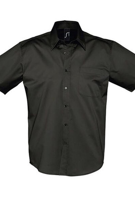 SOL'S 16080 - Brooklyn Heren Hemd In Katoen Twill Korte Mouwen