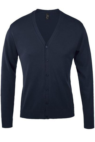 SOLS 90011 - Златен мъжки плетен кардиган с V-образно деколте