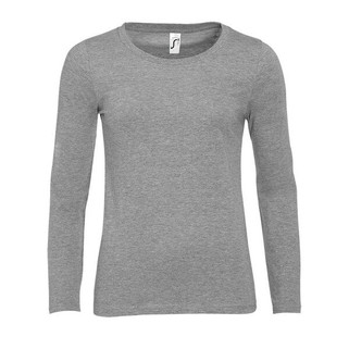 SOLS 11425 - MAJESTIC Dames T-shirt Ronde Hals Lange Mouwen