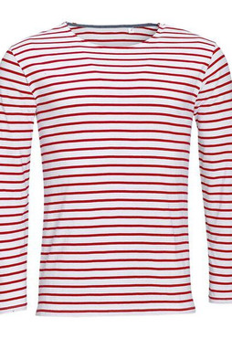 SOLS 01402 - MARINE MEN Long Sleeve Striped T Shirt