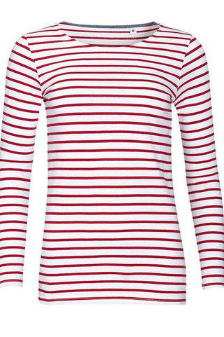 SOLS 01403 - MARINE WOMEN Long Sleeve Striped T Shirt
