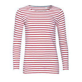 SOL'S 01403 - MARINE WOMEN Long Sleeve Striped T Shirt