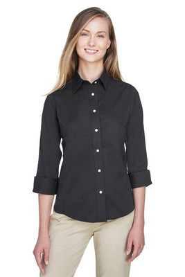 Devon & Jones DP625W - Ladies Three-Quarter Sleeve Stretch Poplin Blouse