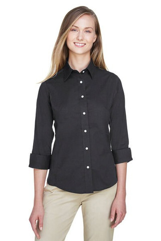 Devon & Jones DP625W - Ladies Three-Quarter Sleeve Stretch Poplin Blouse