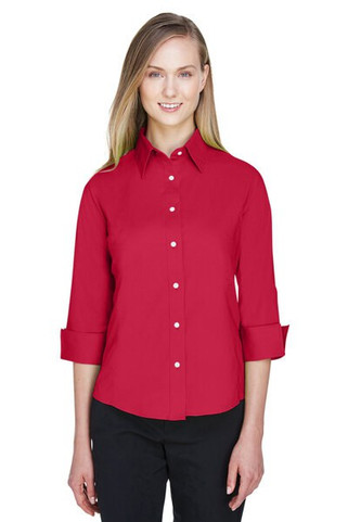 Devon & Jones DP625W - Ladies Three-Quarter Sleeve Stretch Poplin Blouse