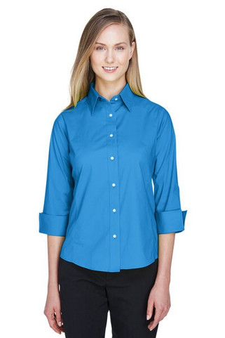 Devon & Jones DP625W - Ladies Three-Quarter Sleeve Stretch Poplin Blouse
