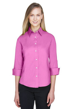 Devon & Jones DP625W - Ladies Three-Quarter Sleeve Stretch Poplin Blouse