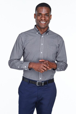 Devon & Jones D640 - Mens Crown Collection Gingham Check