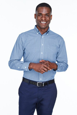 Devon & Jones D640 - Men's Crown Collection Gingham Check