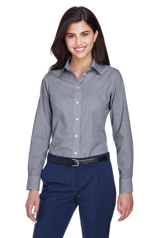 Devon & Jones D640W - Ladies Crown Collection Gingham Check