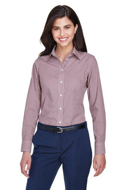 Devon & Jones D640W - Ladies Crown Collection Gingham Check