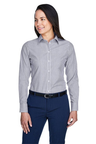 Devon & Jones D645W - Ladies Crown Collection Banker Stripe