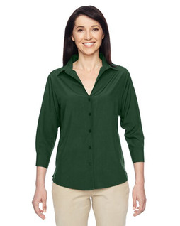Harriton M610W - Chemise Performance Élégante à Manches Trois-Quarts