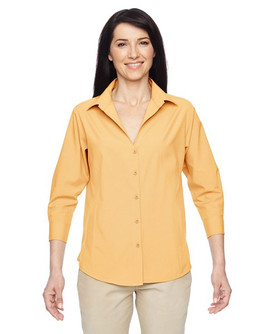 Harriton M610W - Ladies Paradise Three-Quarter Sleeve Performance Shirt