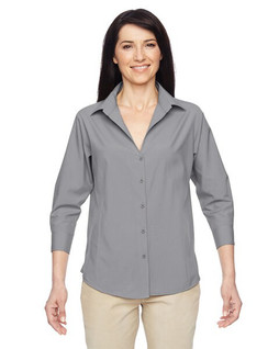 Harriton M610W - Chemise Performance Élégante à Manches Trois-Quarts