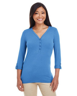 Devon & Jones DP186W - Haut Femme Élégant à Manches Convertibles