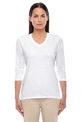 Devon & Jones DP184W - Ladies Perfect Fit Bracelet Length V-Neck Top