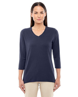 Devon & Jones DP184W - T-Shirt Top col V longueur bracelet pour femmes Perfect Fit