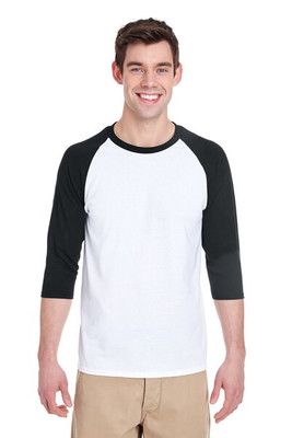 Gildan G570 - Chandail Coton lourd à manches raglan ¾