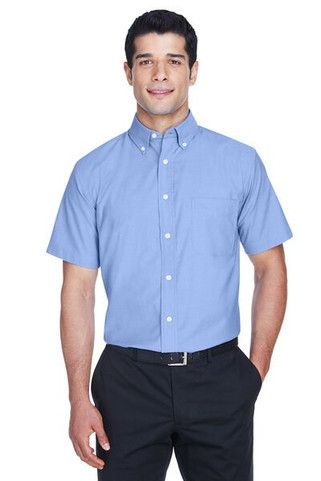 Harriton M600S - Mens Short-Sleeve Oxford with Stain-Release