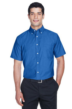 Harriton M600S - Chemise Oxford à manches courtes avec système anti-taches