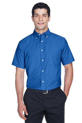 Harriton M600S - Men's Short-Sleeve Oxford with Stain-Release