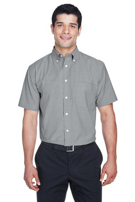 Harriton M600S - Men's Short-Sleeve Oxford with Stain-Release