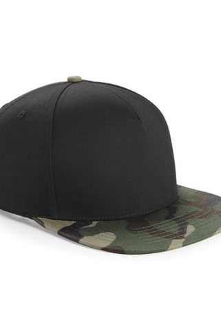 Beechfield B691 - Retro Camouflage Snapback Cap with Customizable Features