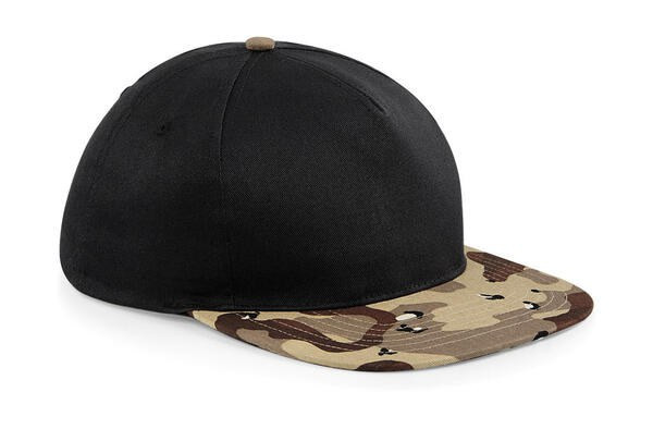 Beechfield B691 - Retro Camouflage Snapback Cap with Customizable Features